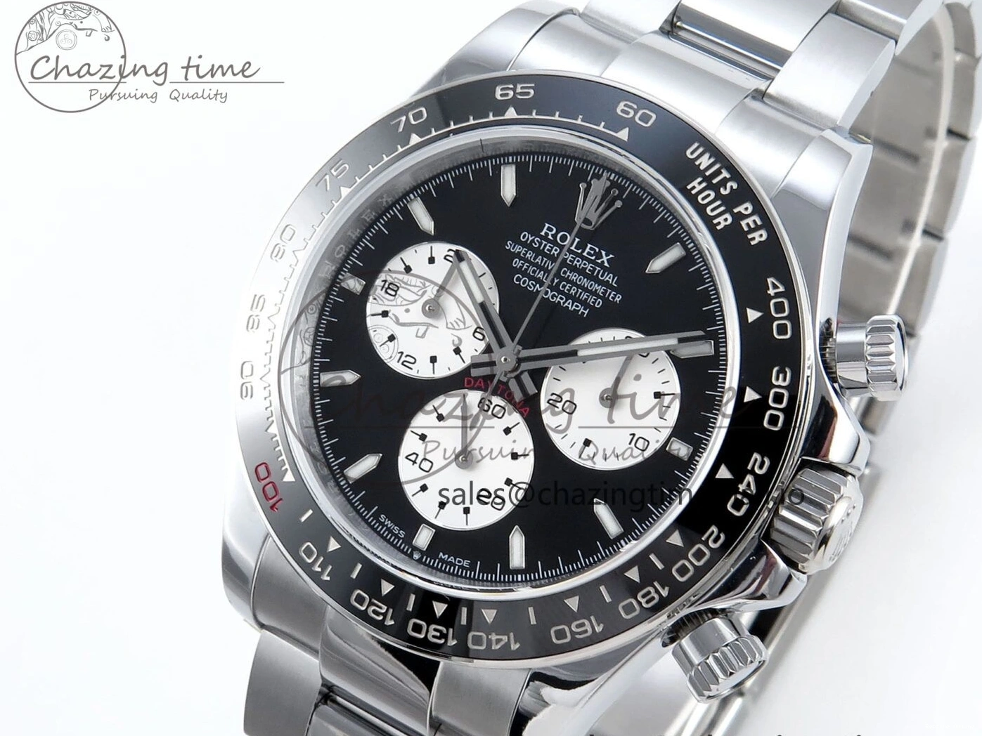 0209 EyeCatching Daytona 126529 QF 1:1 Best Edition Black Dial Steel 904L on SS Bracelet V8 QF 652